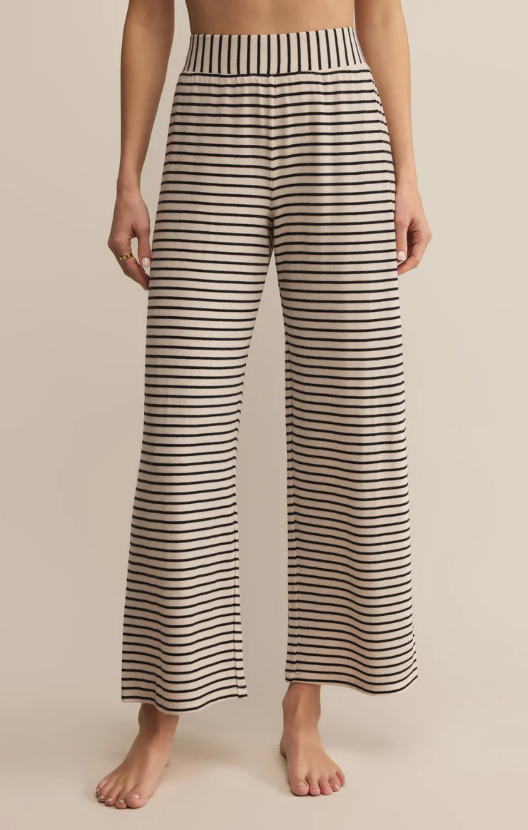 Z SUPPLY - LUXE STRIPE PANT CRYSTAL
