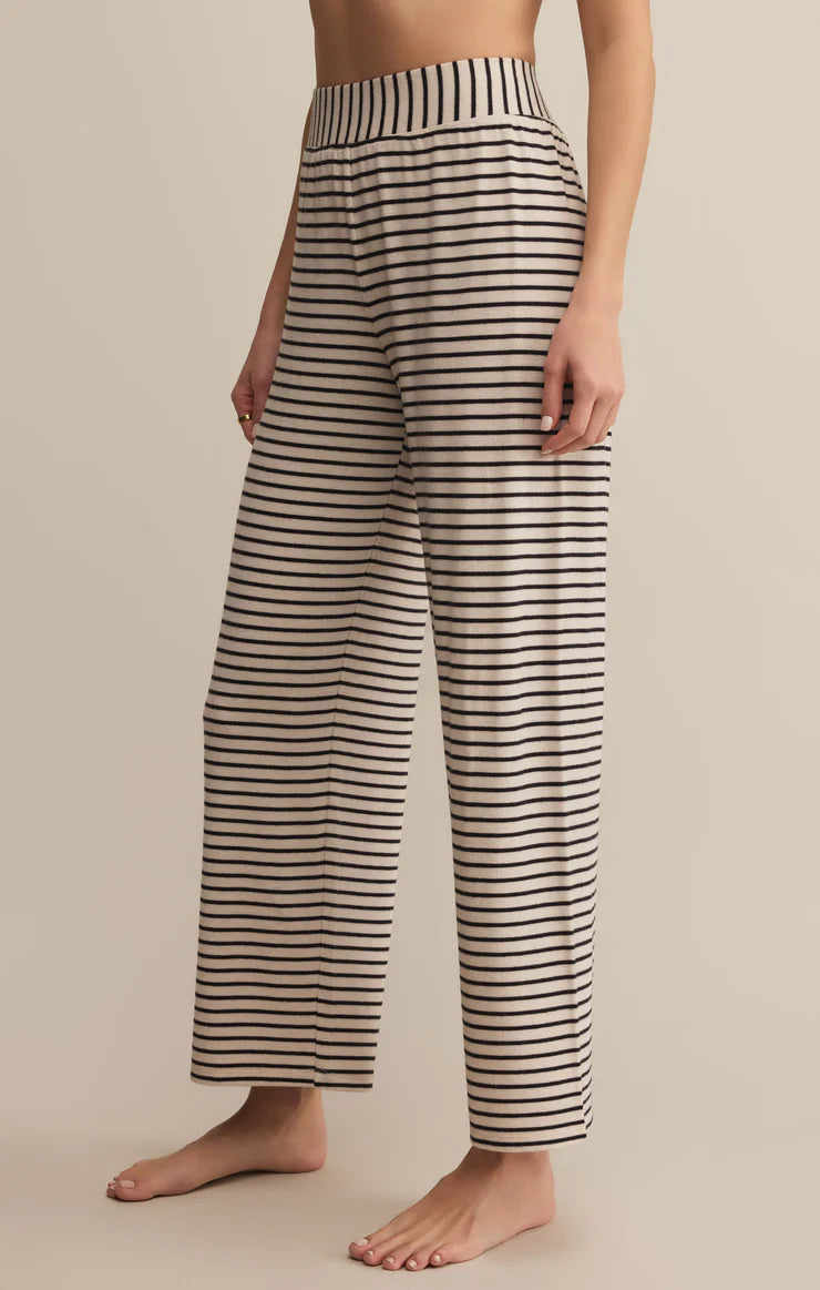 Z SUPPLY - LUXE STRIPE PANT CRYSTAL