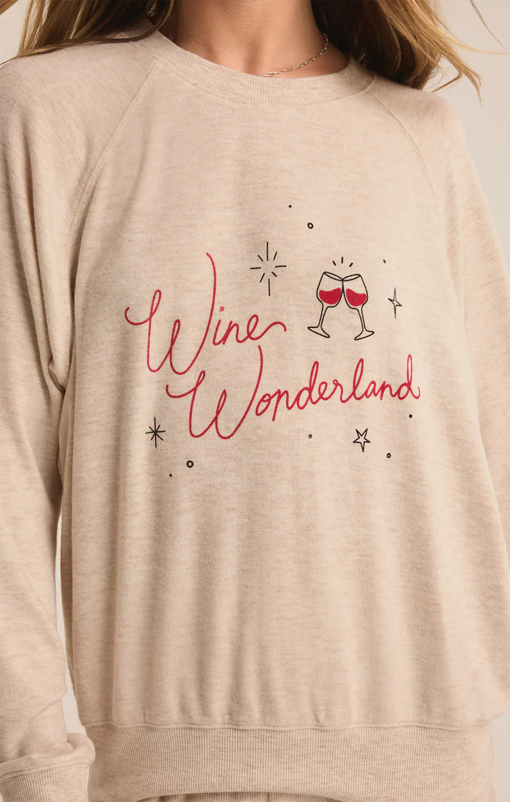 Z SUPPLY - WINE WONDERLAND CLOUD KNIT TOP