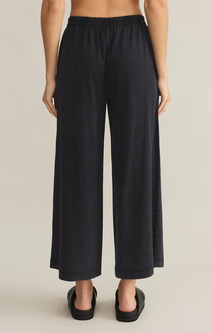 Z SUPPLY - SCOUT JERSEY FLARE PANT BLACK