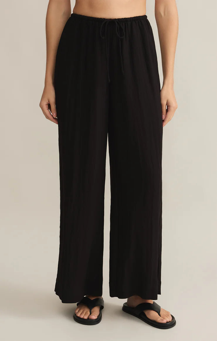 Z SUPPLY - SOLEIL TEXTURED PANT BLACK