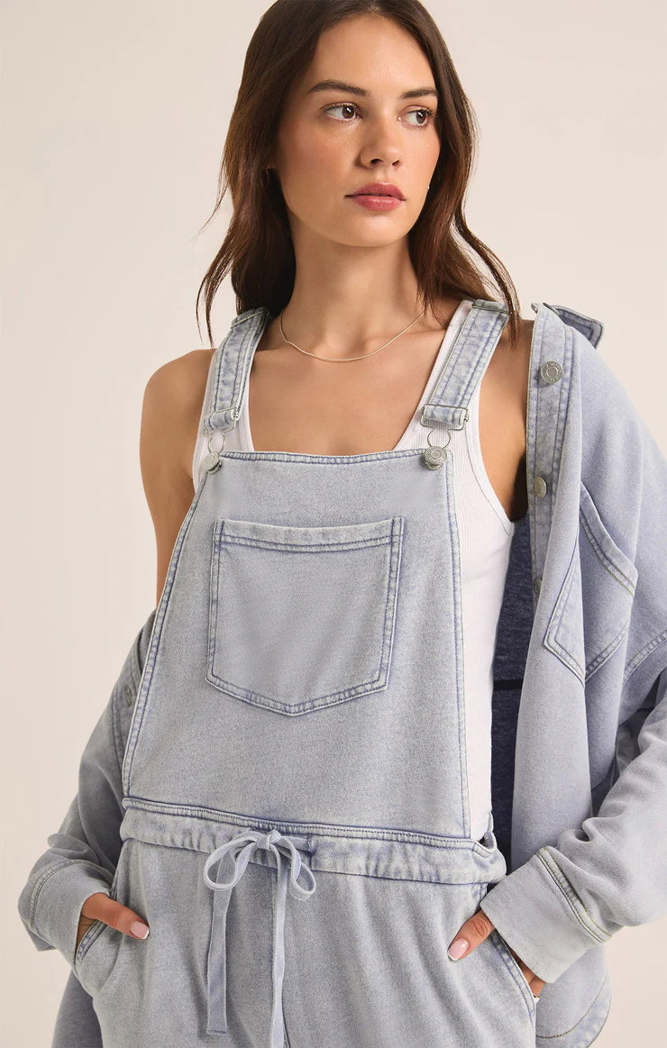 Z SUPPLY - KNIT DENIM OVERALLS