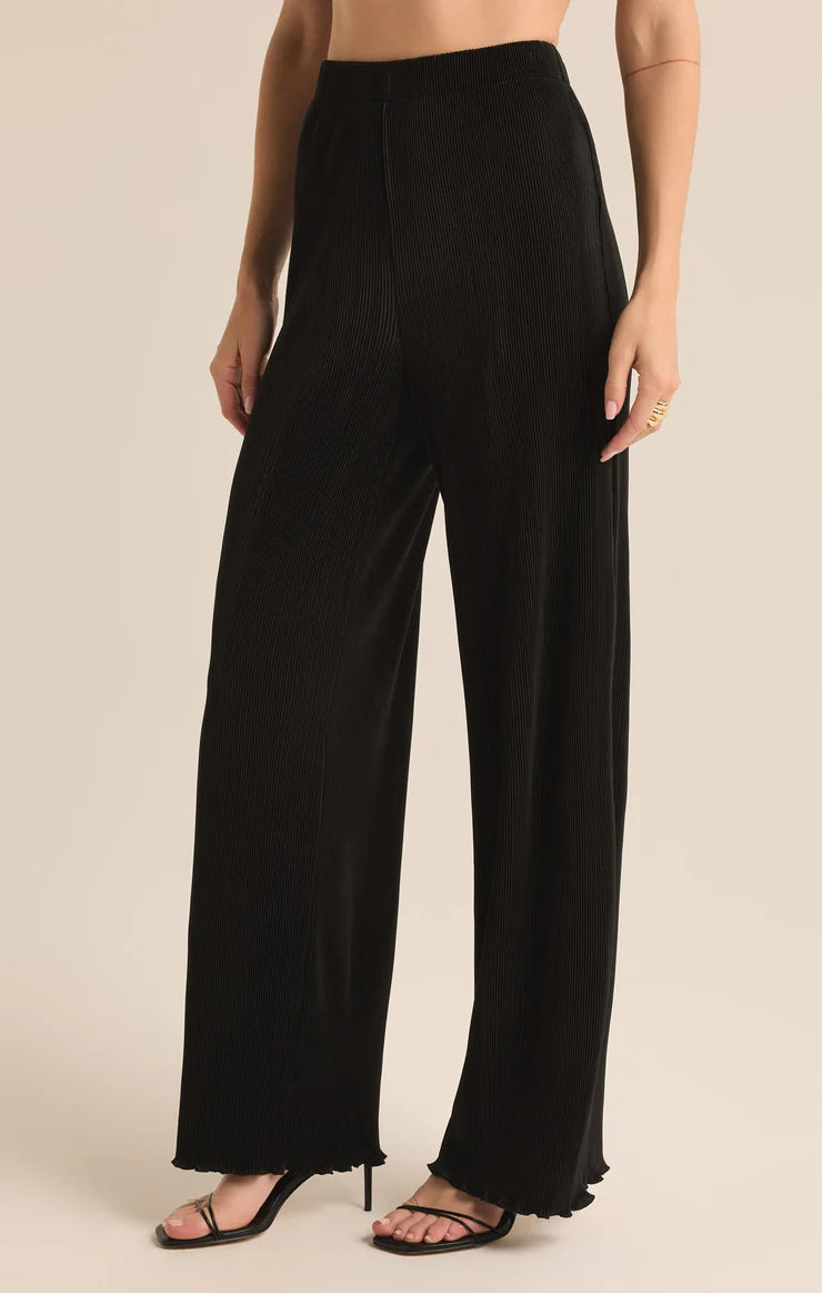 Z SUPPLY - DENIA PLEATED HIGH RISE PANT BLACK