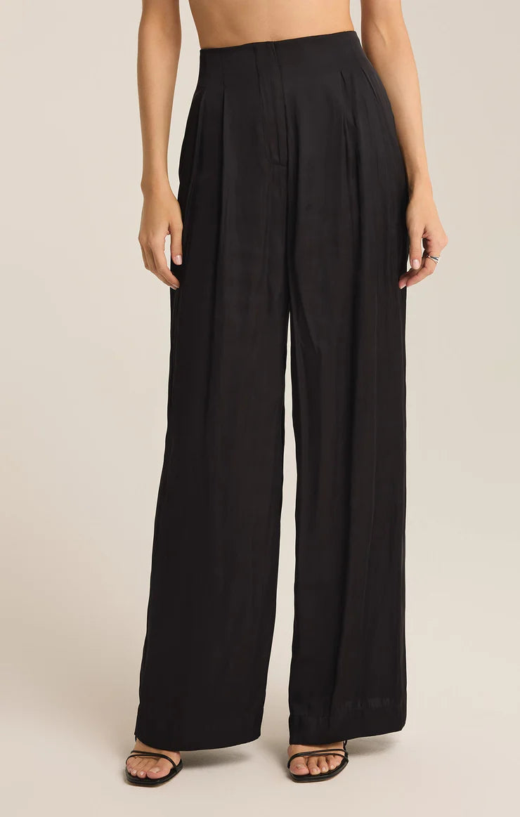 Z SUPPLY - LISSE WIDE LEG PANT BLACK