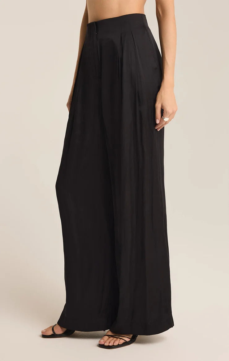 Z SUPPLY - LISSE WIDE LEG PANT BLACK