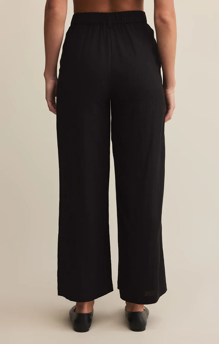 Z SUPPLY - TOPANGA LINEN PANT BLACK