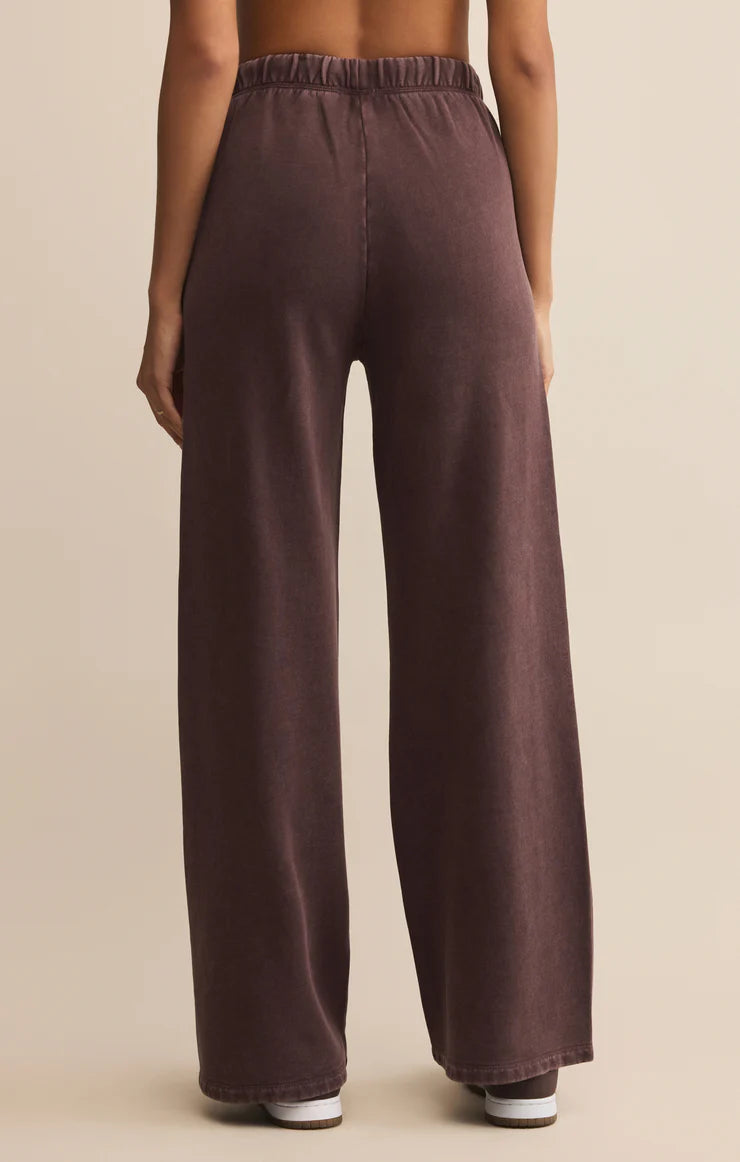 Z SUPPLY - HUNTER KNIT PANT CHOCOLATE CHERRY