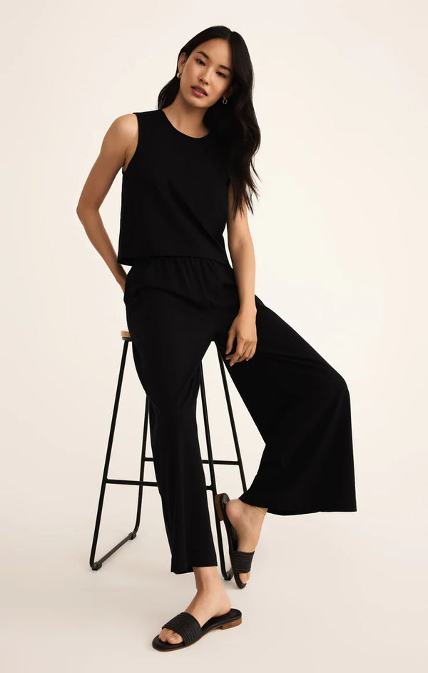Z SUPPLY - SLOANE COTTON JERSEY TANK TRUE BLACK