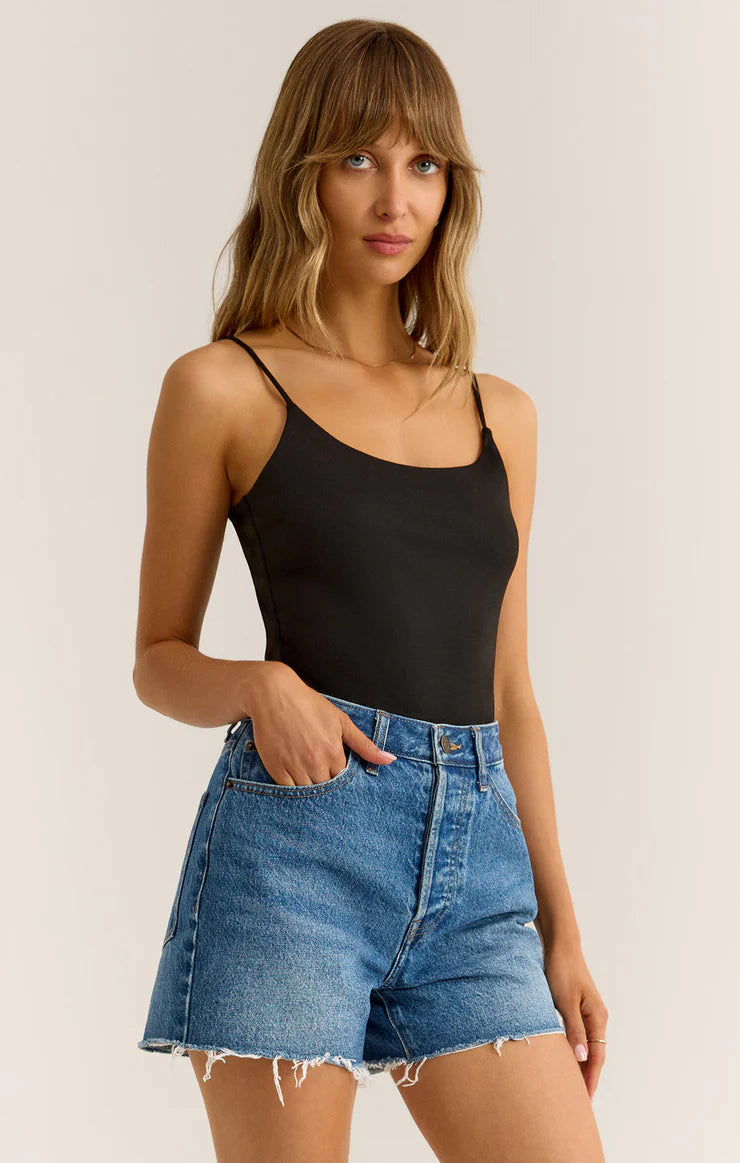 Z SUPPLY - ISA SO SMOOTH BODYSUIT BLACK