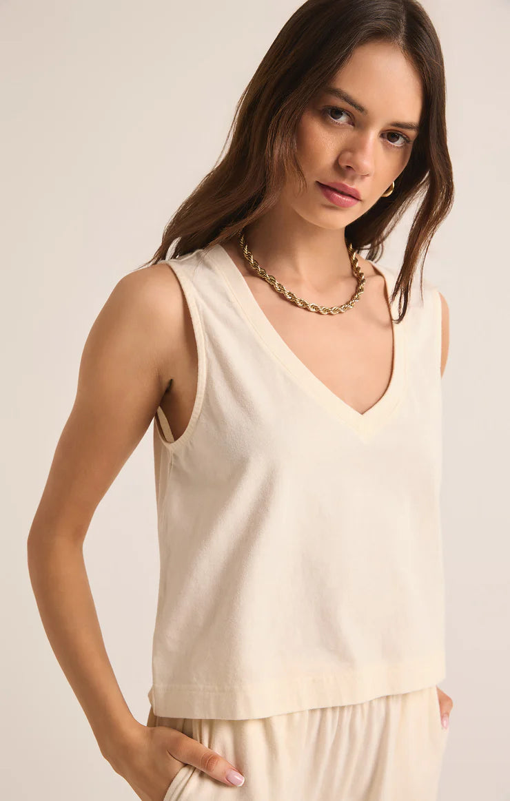 Z SUPPLY - SLOANE V-NECK TANK SEA SALT