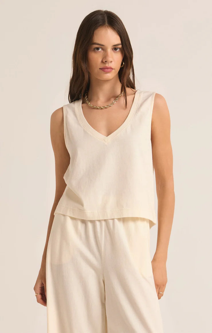 Z SUPPLY - SLOANE V-NECK TANK SEA SALT