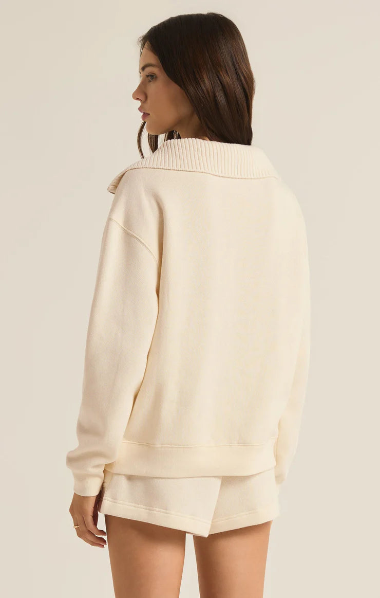 Z SUPPLY - SONATA FLEECE SWEATSHIRT SEA SALT