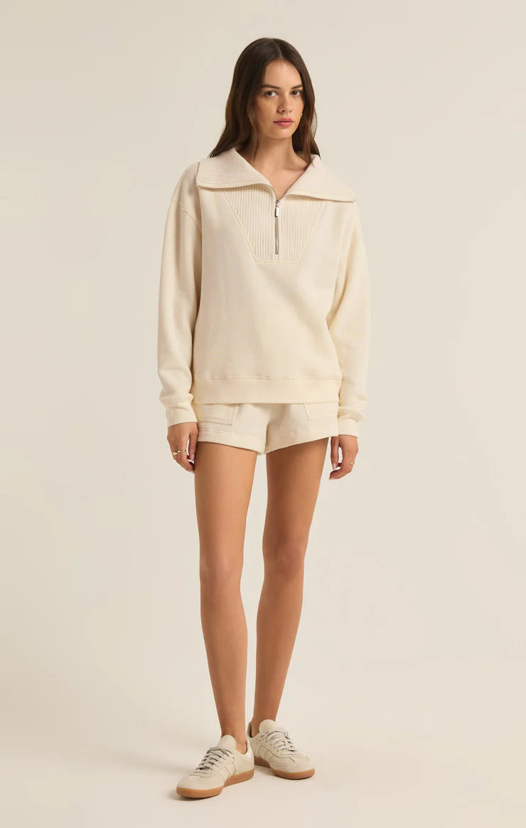 Z SUPPLY - SONATA FLEECE SWEATSHIRT SEA SALT