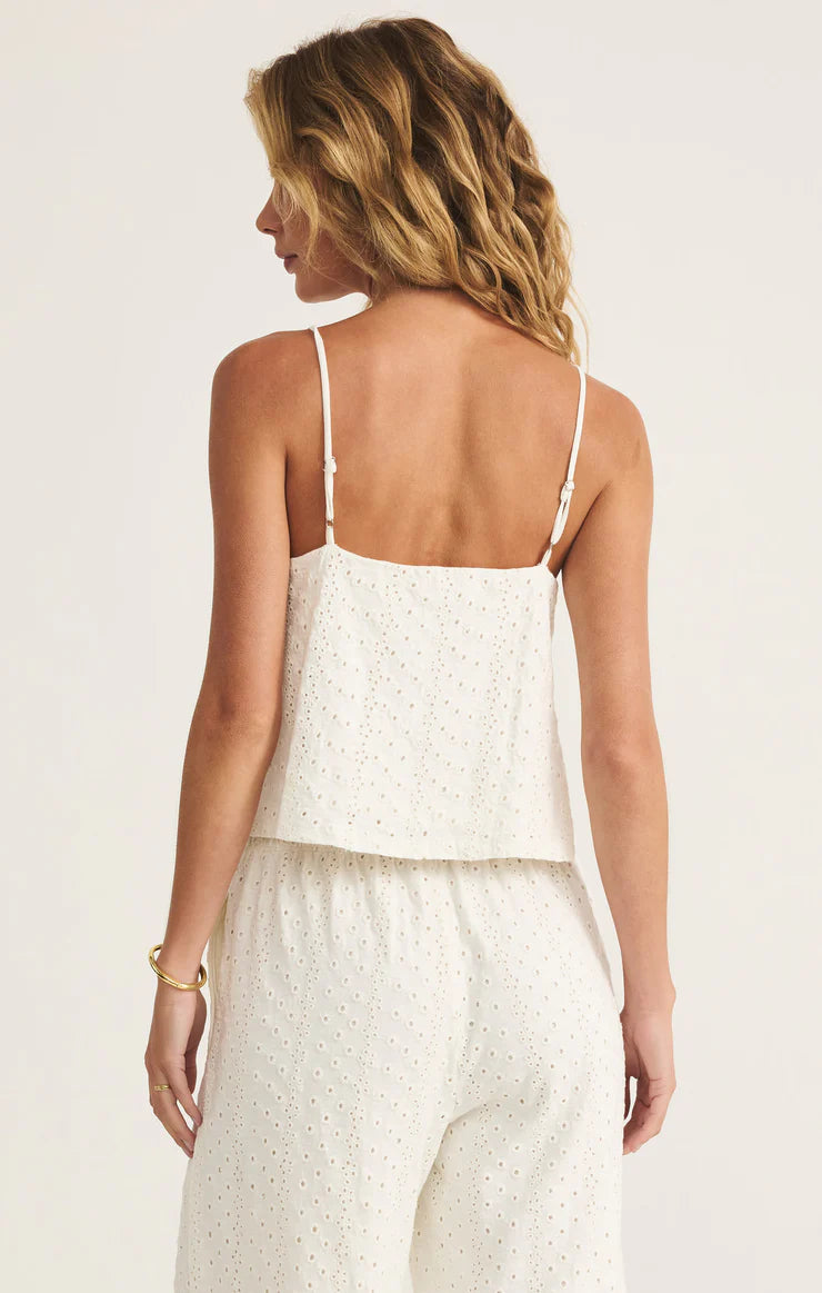 Z SUPPLY - SYLVIE KNIT EYELET CROP TANK