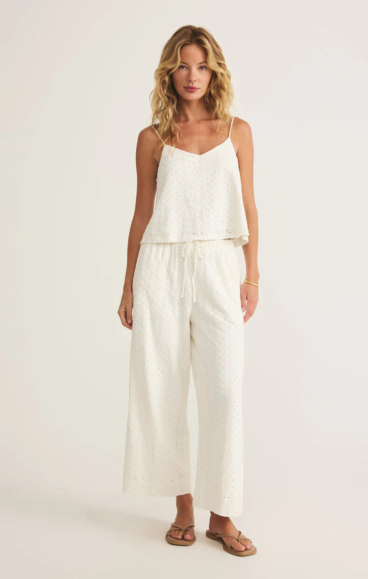 Z SUPPLY - SYLVIE KNIT EYELET CROP TANK