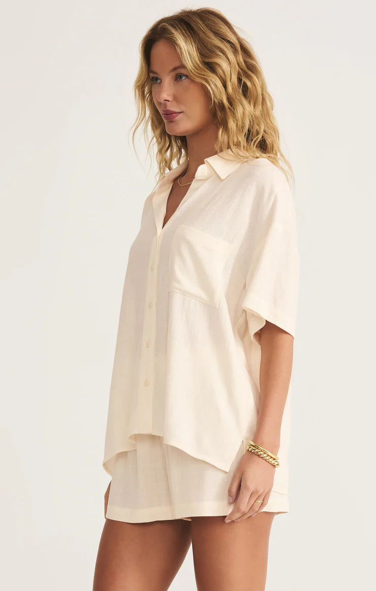 Z SUPPLY - TINSLEY BUTTON UP SHIRT SEA SALT