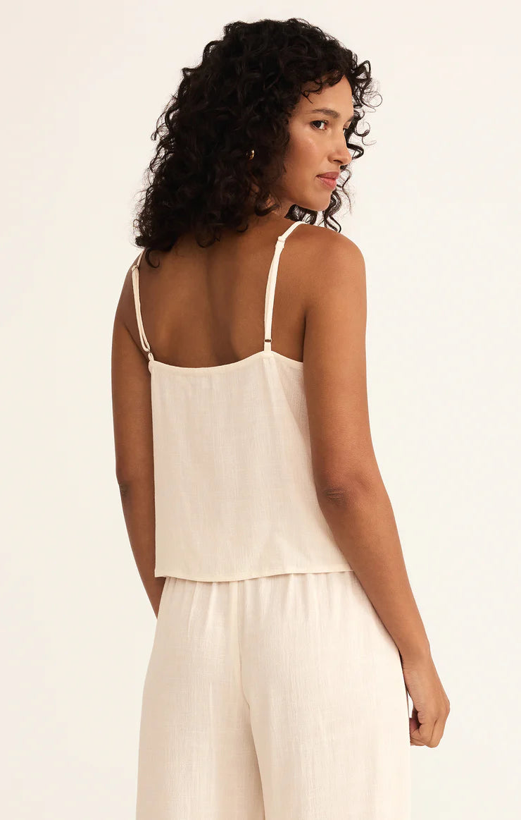 Z SUPPLY - SAVOY LINEN TANK SEA SALT