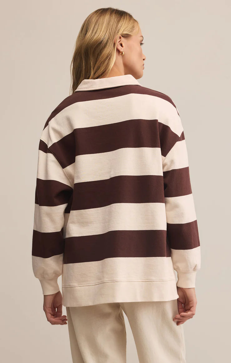 Z SUPPLY - RUGBY BRUSHED FLEECE HENLEY SANDALWOOD