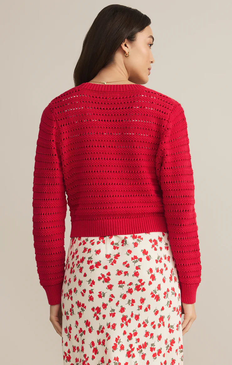 Z SUPPLY - ROMANCE CARDIGAN CHERRY