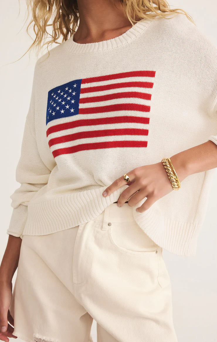 Z SUPPLY - SIENNA PATRIOT SWEATER SEA SALT
