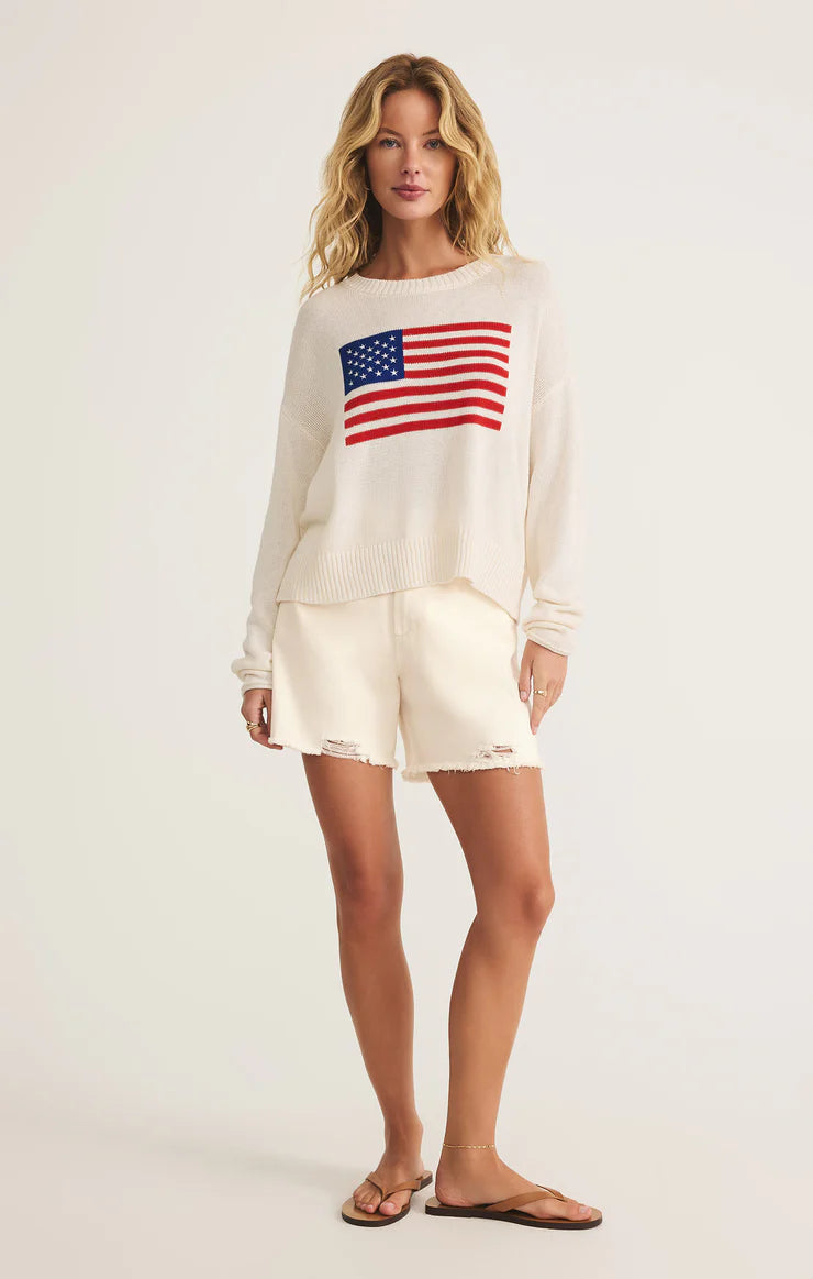 Z SUPPLY - SIENNA PATRIOT SWEATER SEA SALT