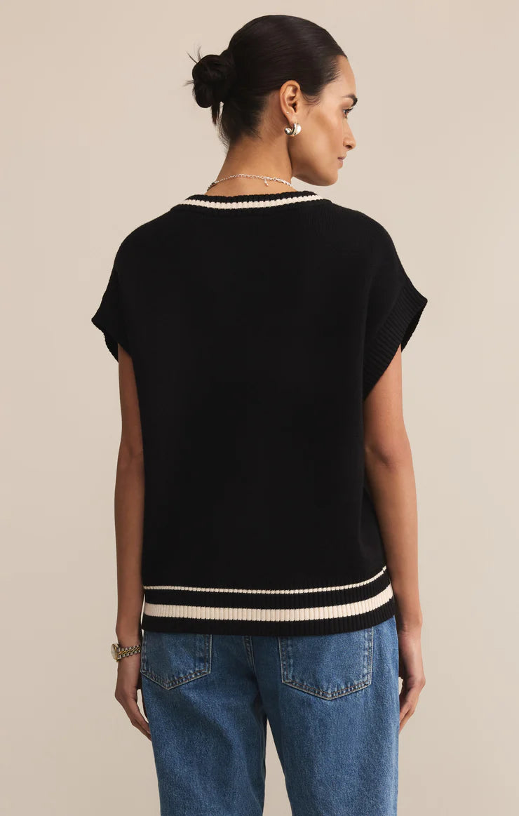 Z SUPPLY - FLETCHER SWEATER VEST BLACK