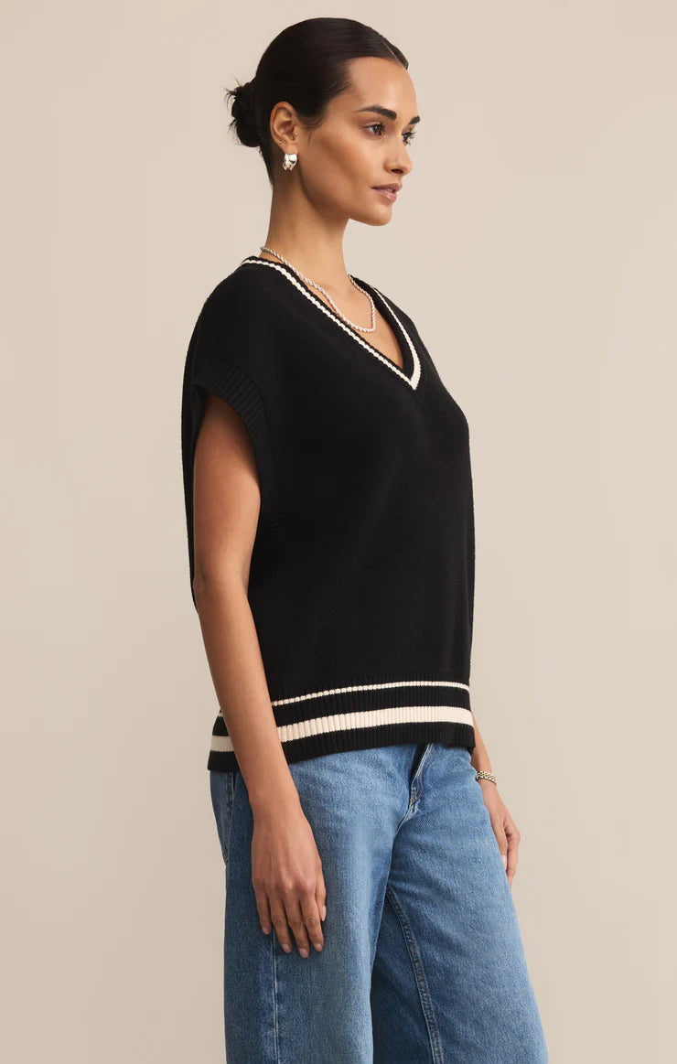 Z SUPPLY - FLETCHER SWEATER VEST BLACK