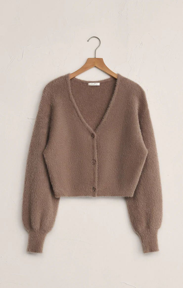 Z SUPPLY - SADIRA FLUFFY CROP CARDIGAN MOONLIGHT