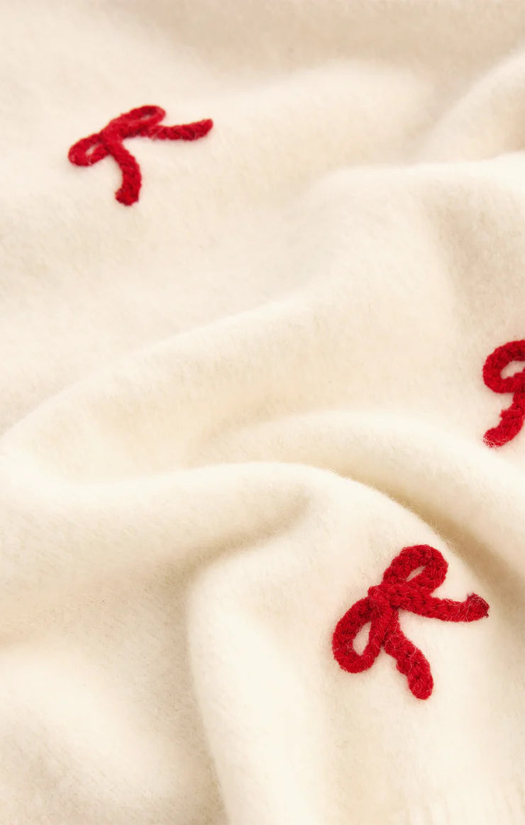 Z SUPPLY - TIE THE RIBBON SWEATER WARM WHITE