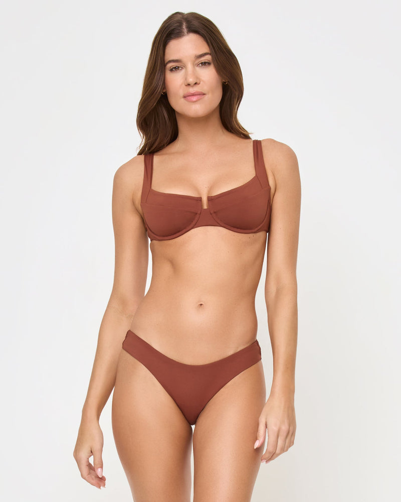 LSPACE - ROCKY BIKINI BOTTOM TOBACCO