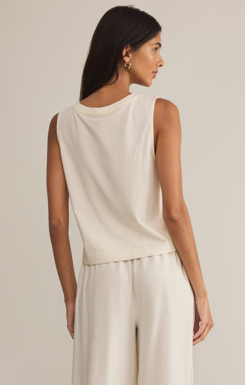 Z SUPPLY - SLOANE V NECK TOP SEA SALT