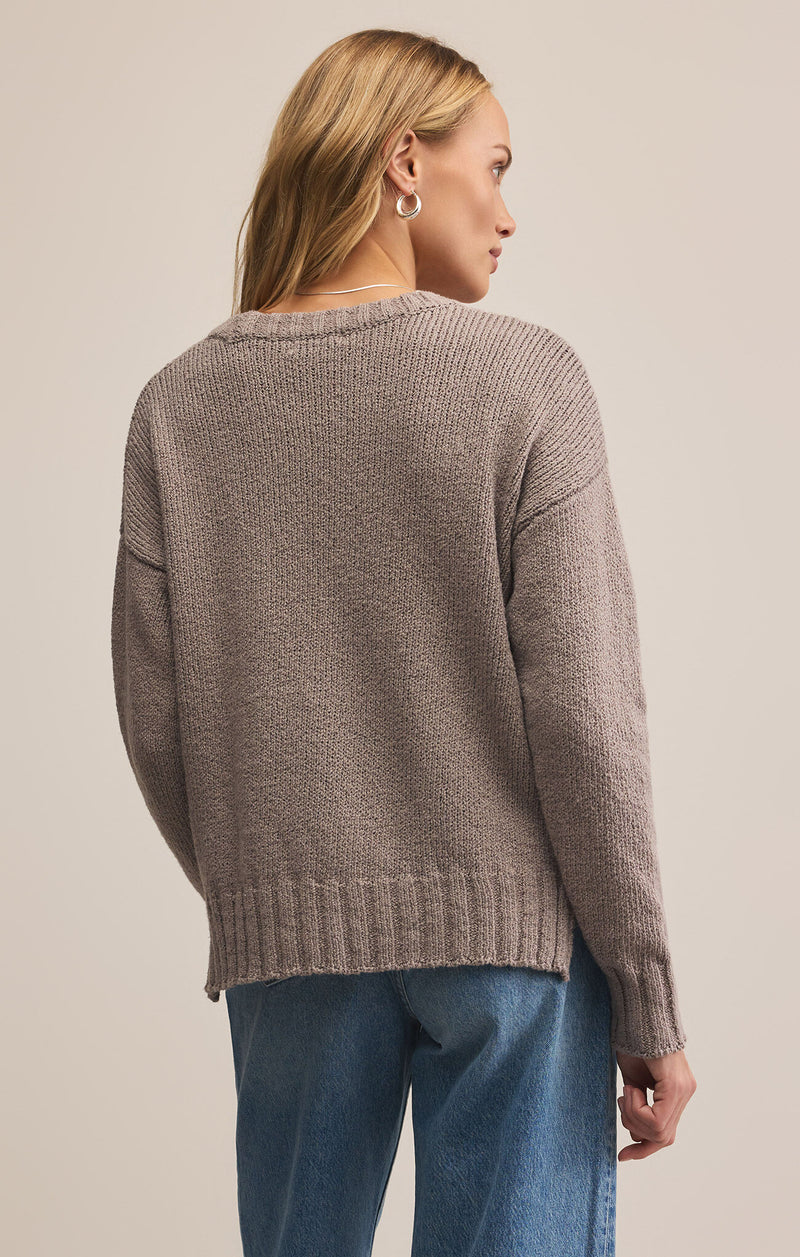 Z SUPPLY - BECK TEXTURED SWEATER LIGHT TAVERN