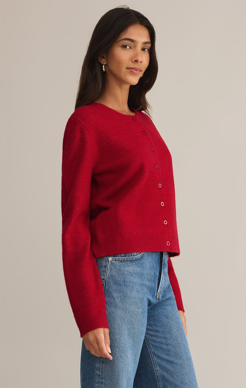 Z SUPPLY - OUTLOOK CARDIGAN HAUTE RED