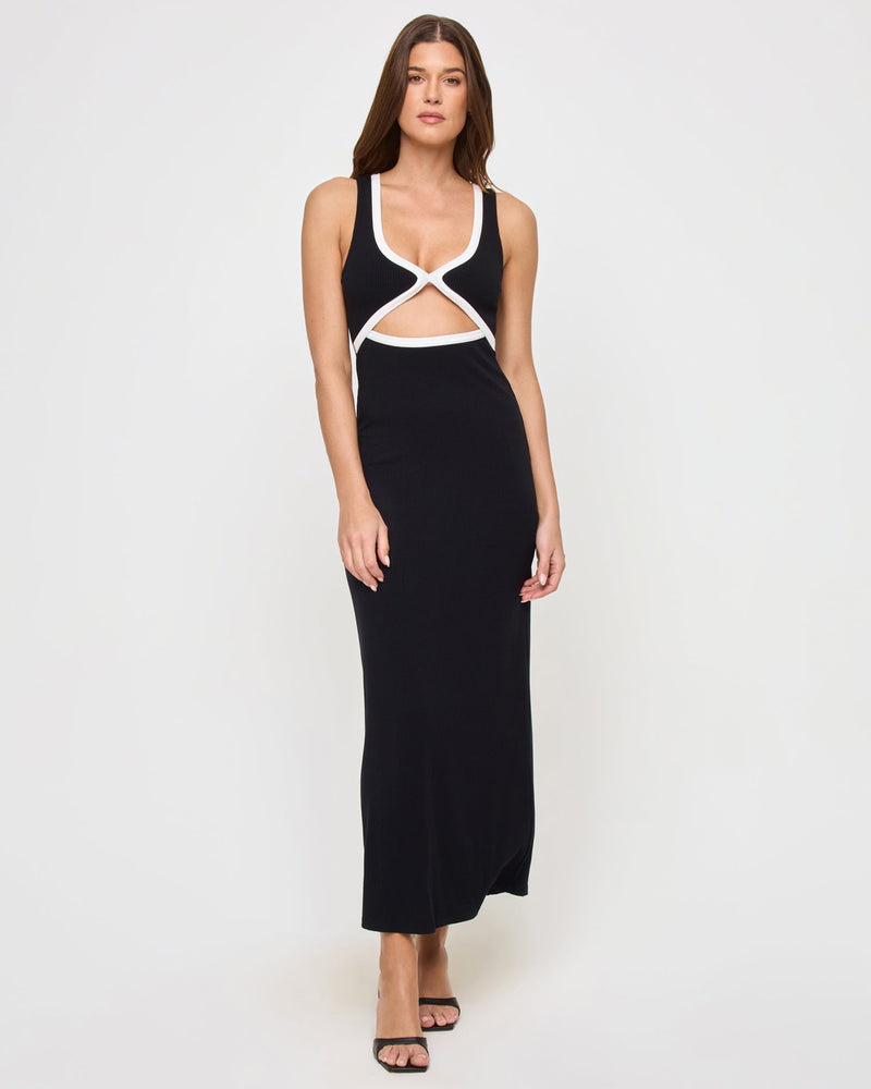 LSPACE - STEPH DRESS BLACK CREAM