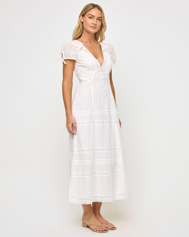 LSPACE - LOVE SONG MAXI DRESS WHITE