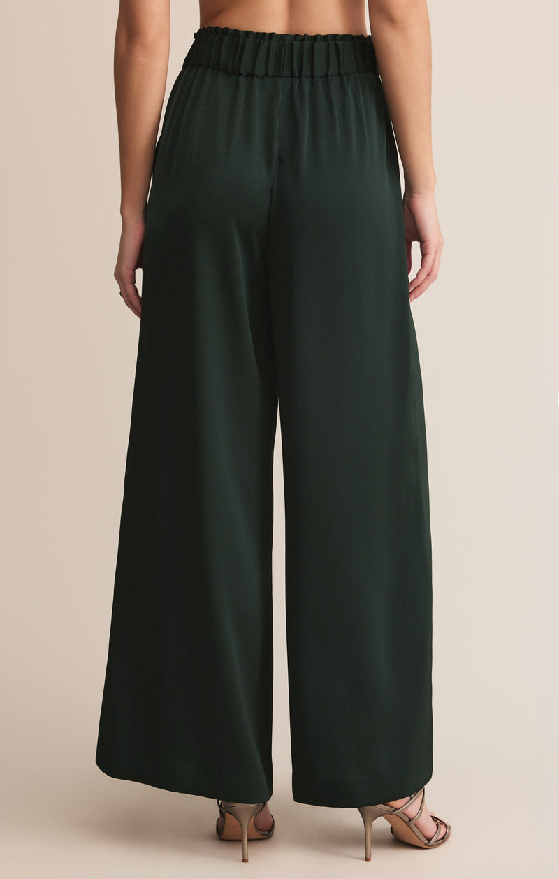 Z SUPPLY - ISOLDE SATIN PANT GARLAND GREEN
