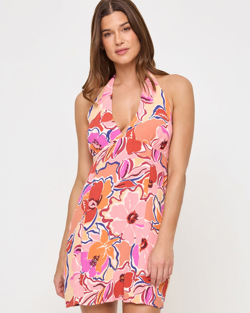 LSPACE - SEABREEZE MINI DRESS LOST IN BLOOMS