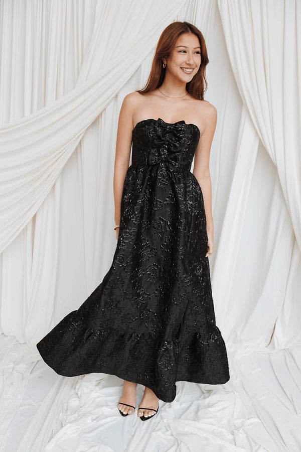 petal and pup black tie dress & this dress redefines effortless Size:8YR PRICE_$150 to $200 Black Quinceanera Dresses Black