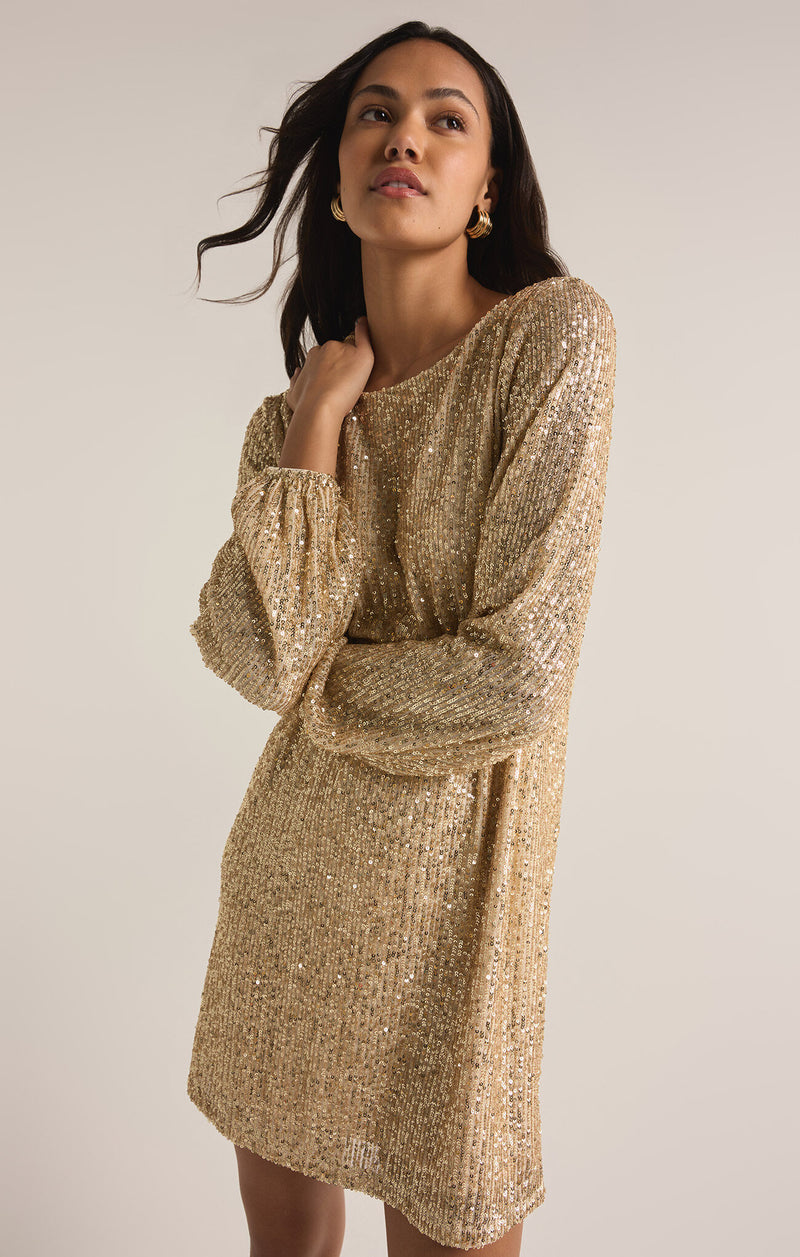 sequin dress tumblr Atlanta Square Neckline Sequin Dress Blush