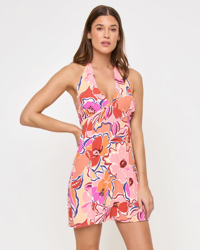 LSPACE - SEABREEZE MINI DRESS LOST IN BLOOMS