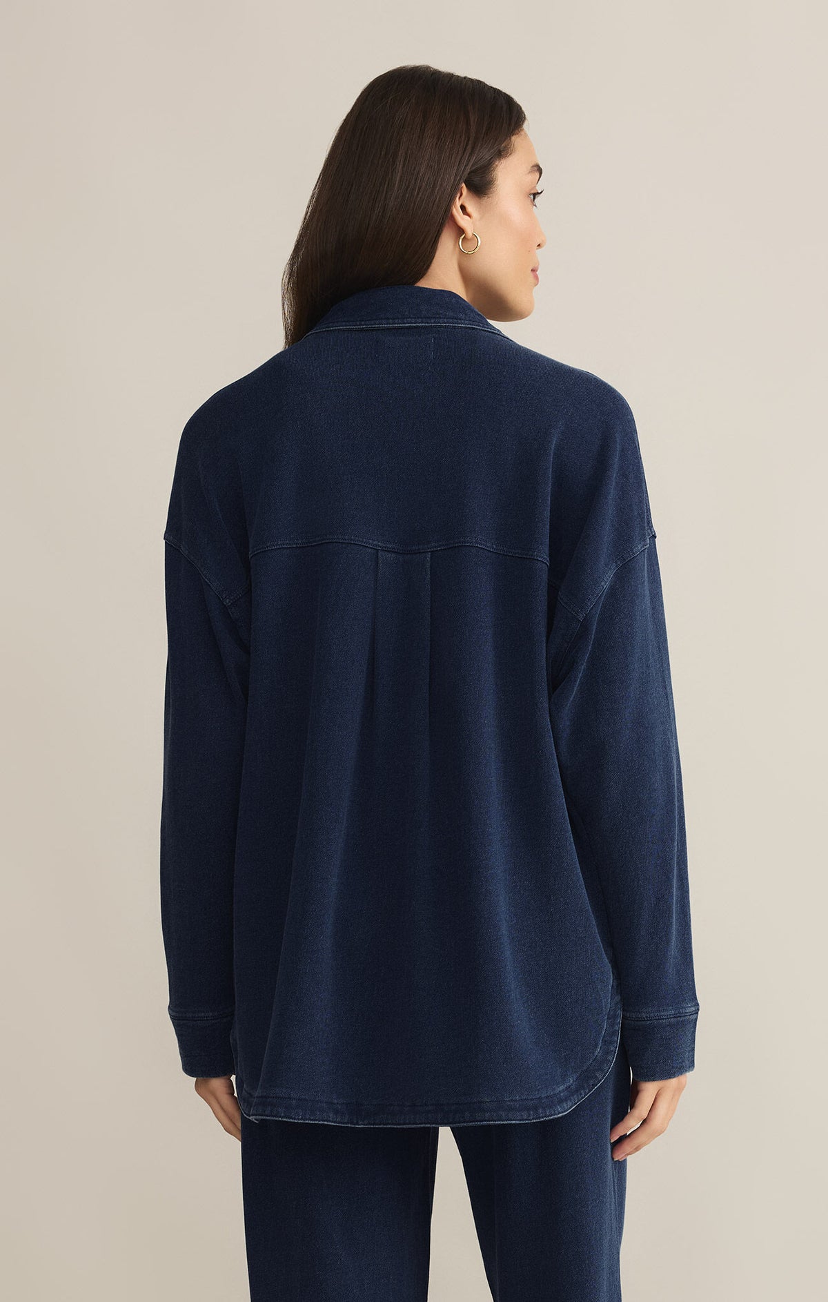 Z SUPPLY - ALL DAY KNIT DENIM JACKET INDIGO – swirlboutique