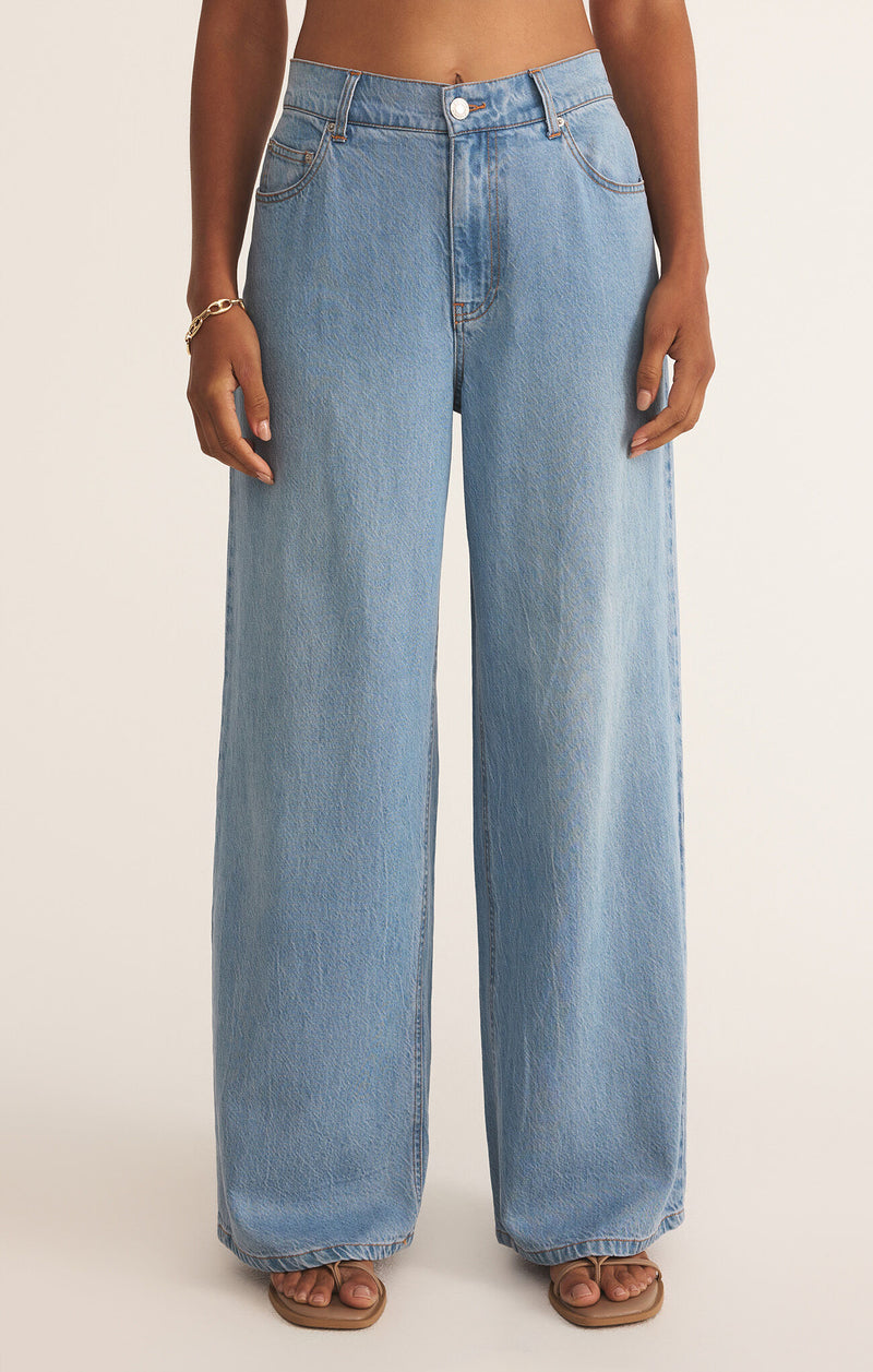 Z SUPPLY - MIA SOFT LUXE DENIM PANT LIGHT WEIGHT LIGHT VINTAGE INDIGO