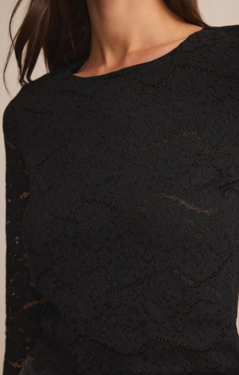 Z SUPPLY - AURORA LACE TOP BLACK