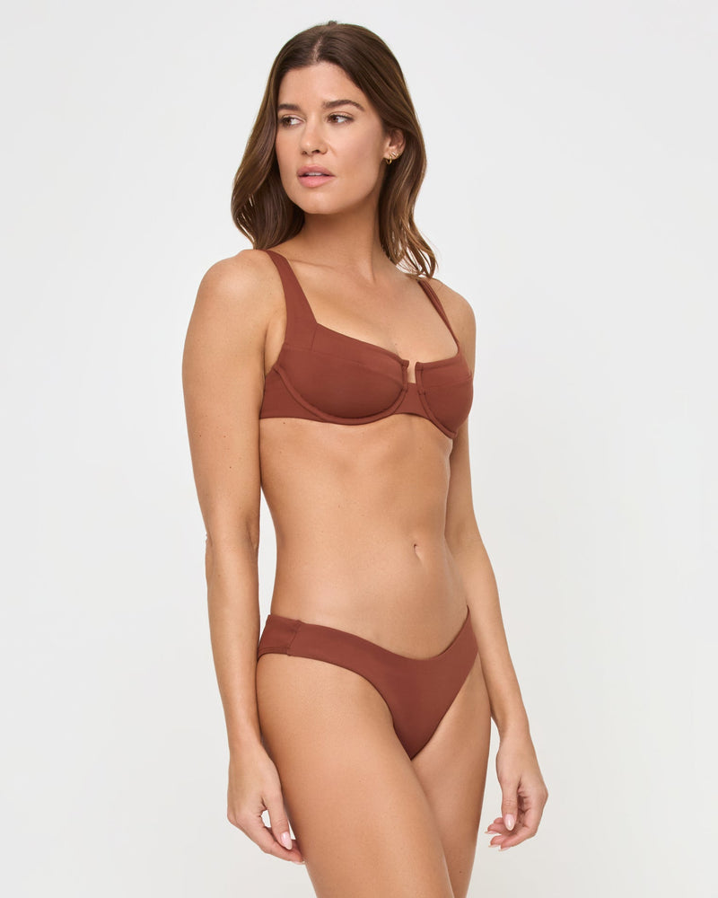 LSPACE - ROCKY BIKINI BOTTOM TOBACCO