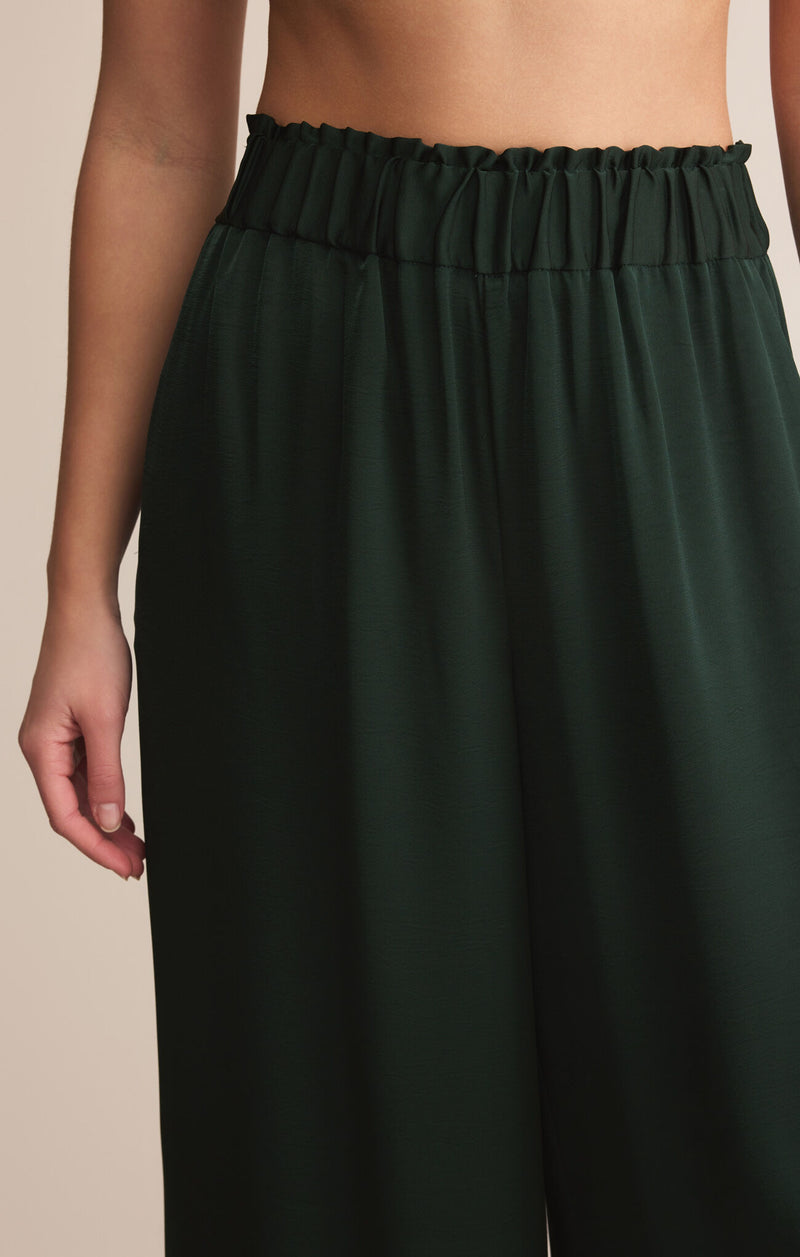 Z SUPPLY - ISOLDE SATIN PANT GARLAND GREEN