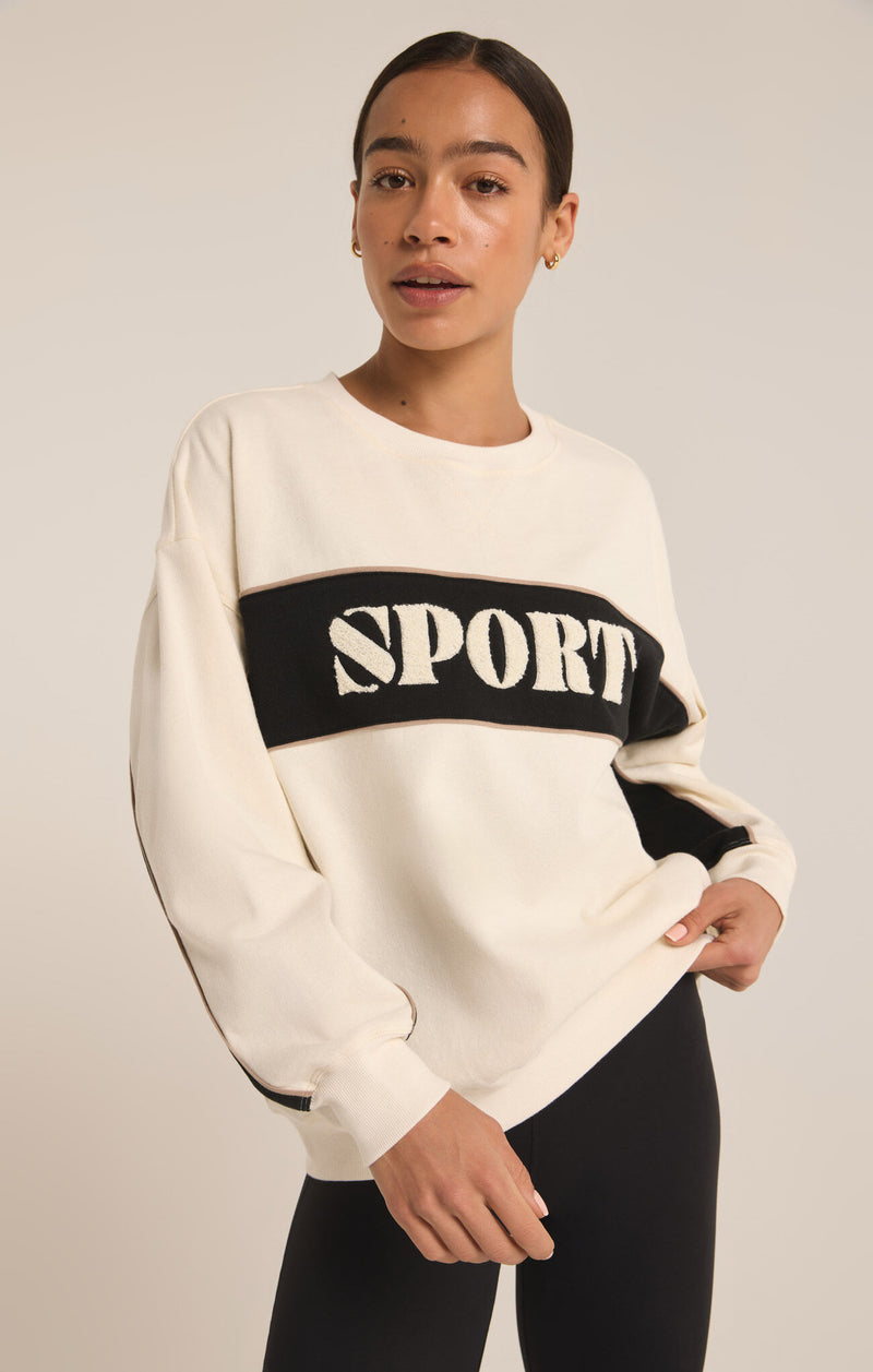 Z SUPPLY - SPORT SWEATSHIRT SANDSTONE