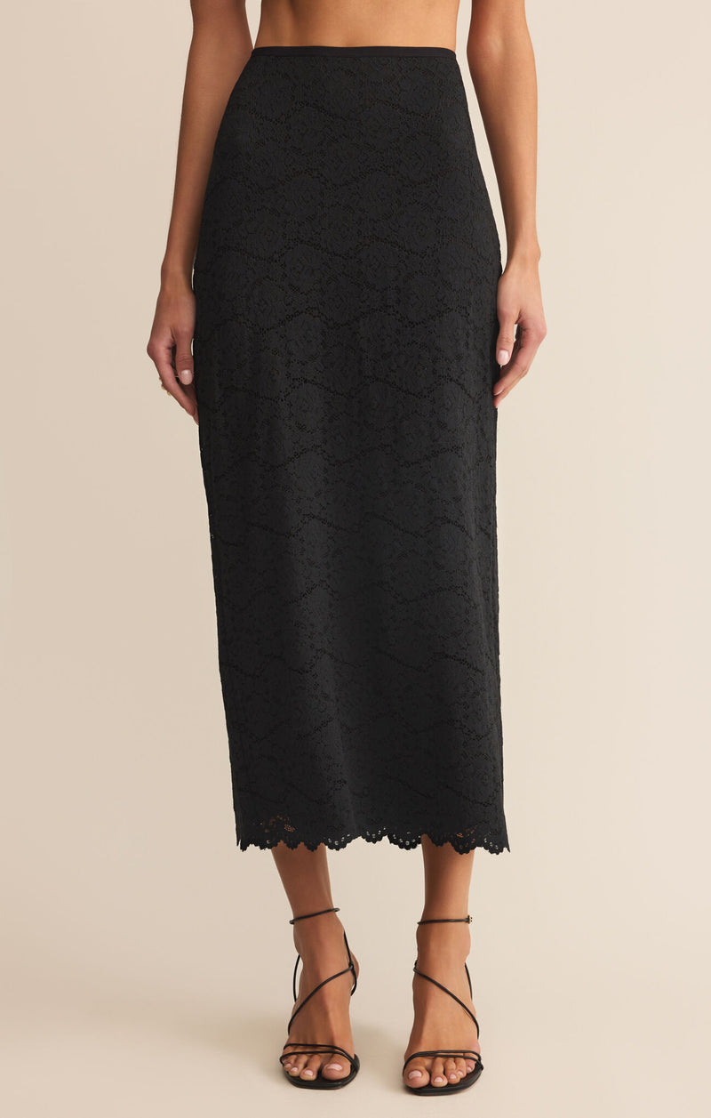 Z SUPPLY - VIA LACE MIDI SKIRT BLACK