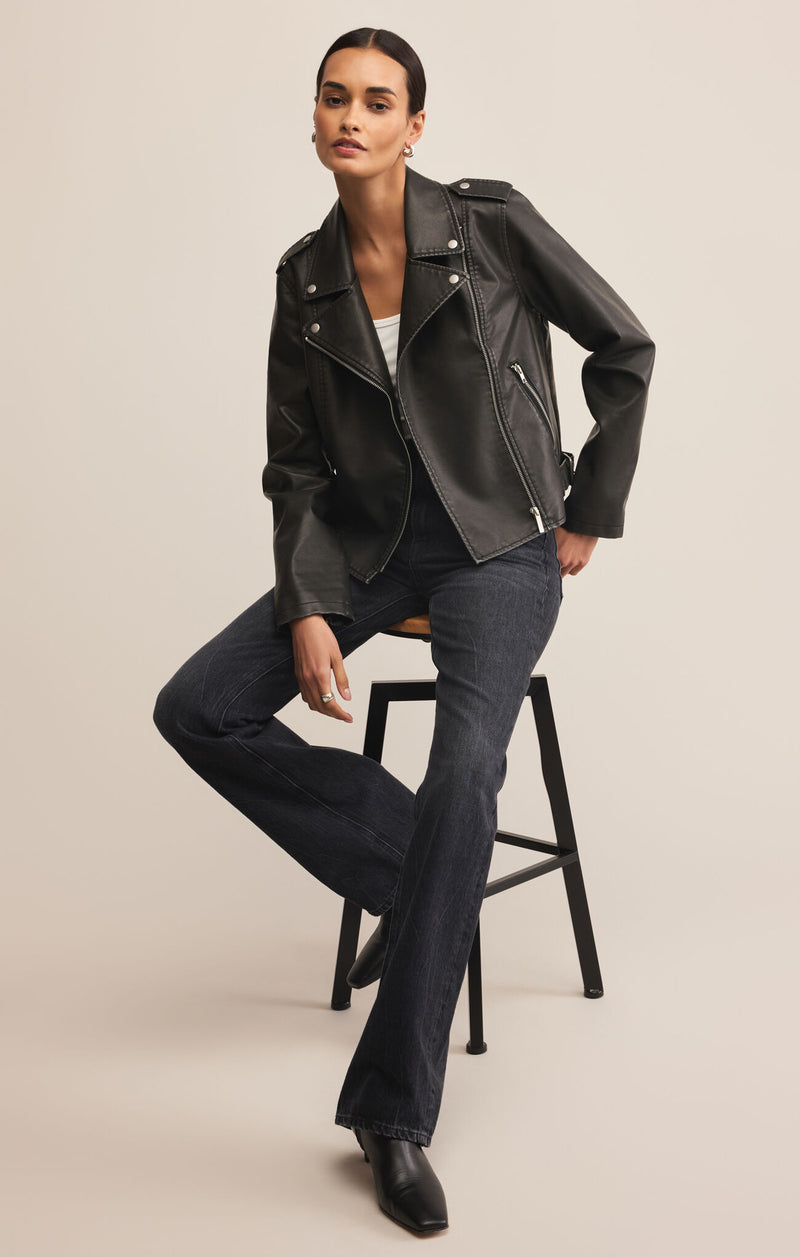 Z SUPPLY - ALCHEMY MOTO FAUX LEATHER JACKET