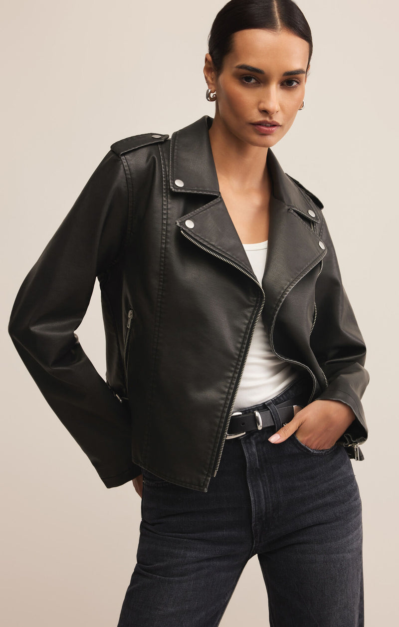 Z SUPPLY - ALCHEMY MOTO FAUX LEATHER JACKET