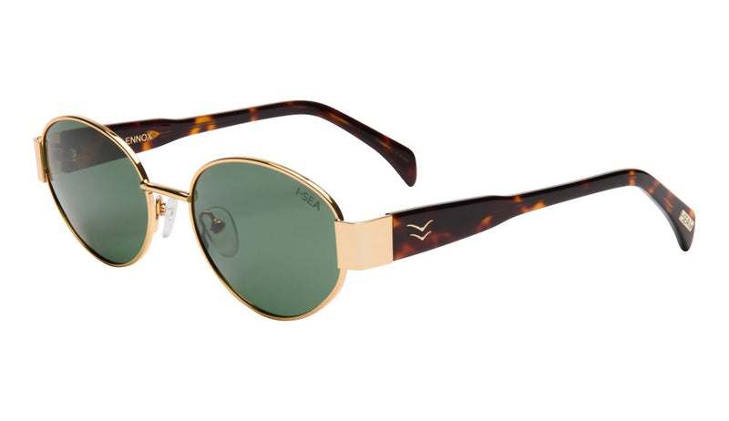 I-SEA - LENNOX SUNGLASSES GOLD GREEN